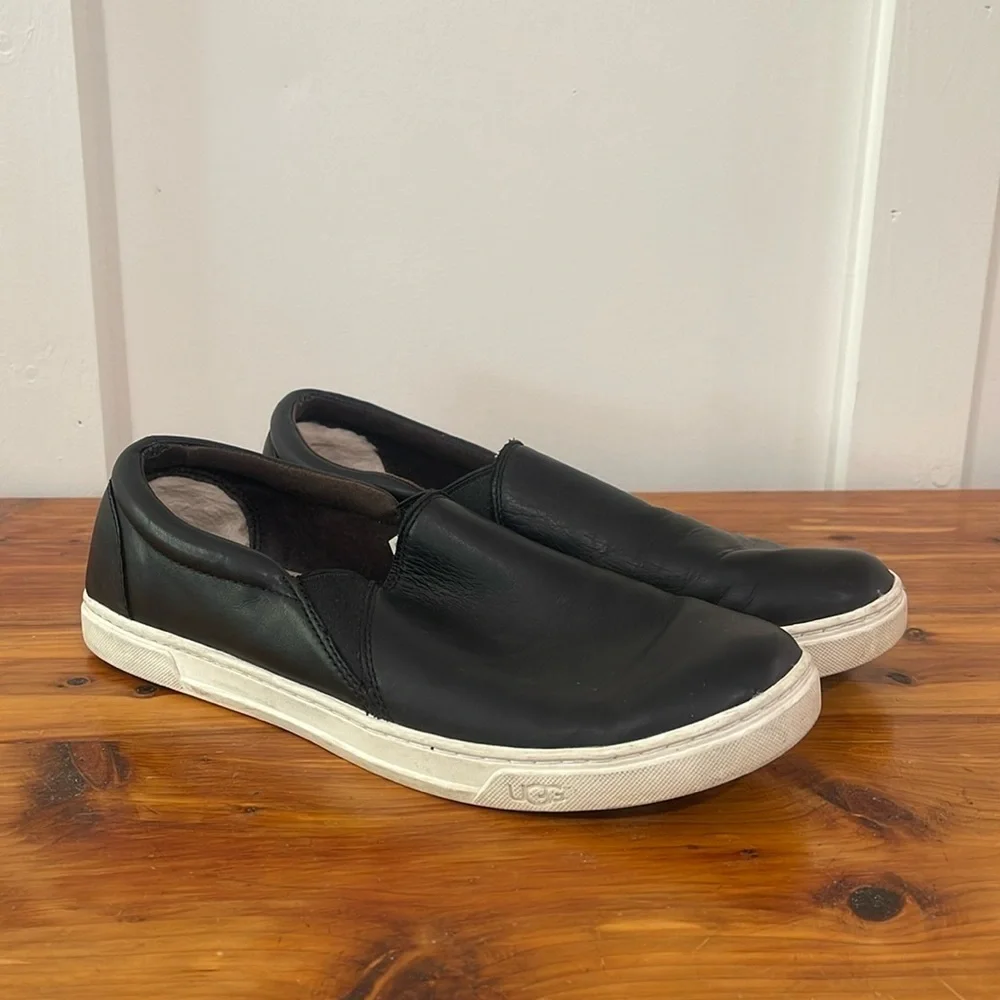 UGG Alameda Leather Slip-On Sneakers